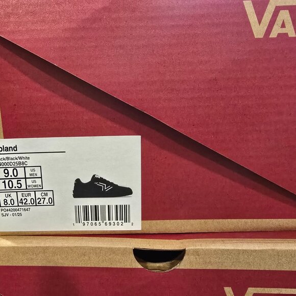 Vans Upland Skate Sneakers Shoes Black/White VN000D25B8C Men's Size 9 NEW - Picture 11 of 11